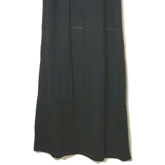 Theory Strapless Sleeveless Tiered Eyelet Black Long Maxi Dress Size S - Picture 5 of 14